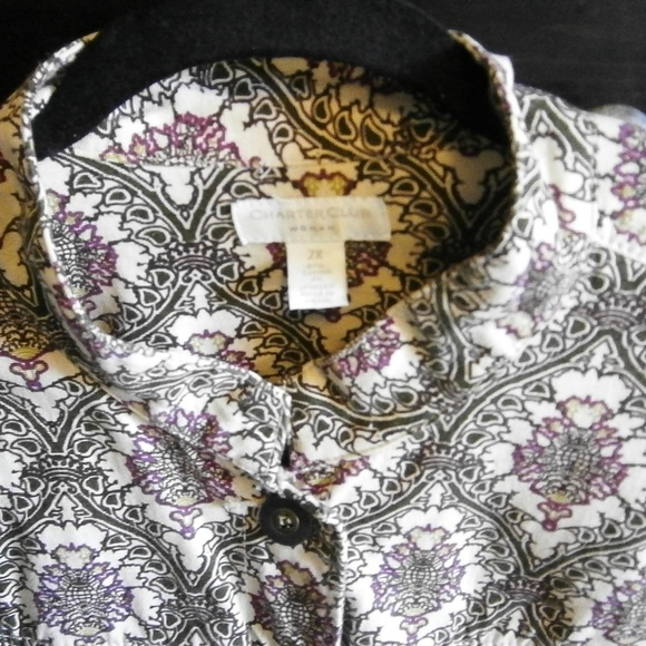 Charter Club Button up Cotton Blazer/Jacket - Picture 3 of 4